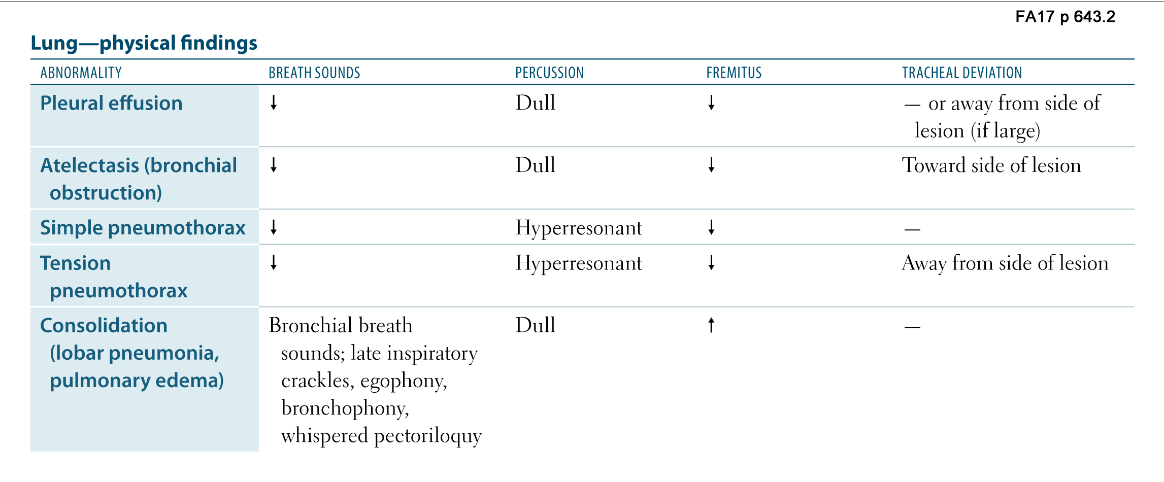 Respiratory Pathology Lung Physical Findings Flashcards Memorang